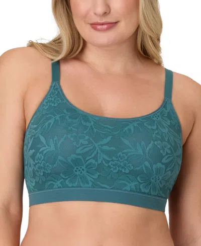 Bali Women's Breathe Lace-overlay Bralette Dfcmbr In Blue
