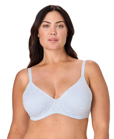 Bali Women's Breathe Lace Underwire Bra Df7590 In Blue