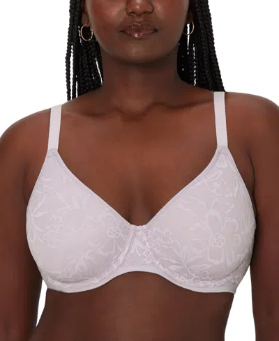 Bali Women's Breathe Lace Underwire Bra Df7590 In Purple Iris