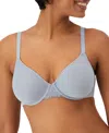 Bali Women's Breathe Lightweight T-shirt Bra Df7592 In Silver Satin