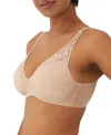 Bali Women's Breathe Wireless T-shirt Bra Df7594 In Almond