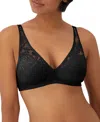 Bali Women's Breathe Wireless T-shirt Bra Df7594 In Black