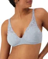 Bali Women's Breathe Wireless T-shirt Bra Df7594 In Silver Satin