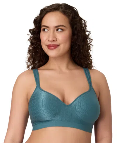 Bali Women's Comfort Revolution Shaping Wireless Smoothing Bra 3463 In Green