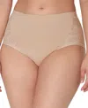 Bali 's Women's Coolest Smoothing High-waist Brief Underwear Dfcsbf In Almond
