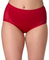 Bali 's Women's Coolest Smoothing High-waist Brief Underwear Dfcsbf In Red