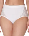 Bali 's Women's Coolest Smoothing High-waist Brief Underwear Dfcsbf In White