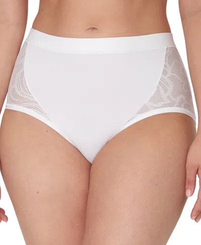 Bali 's Women's Coolest Smoothing High-waist Brief Underwear Dfcsbf In White