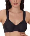 Bali Women's Coolest Smoothing Underwire Minimizer Bra Df4584 In Black Lace