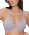 Bali Women's Coolest Smoothing Underwire T-shirt Bra Df4580 In Purple