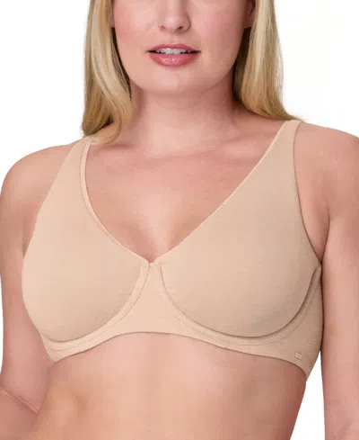 Bali Women's Cotton Collection 2-ply Underwire Bra Df8131 In Gray