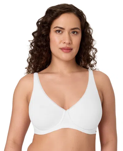 Bali Women's Cotton Collection 2-ply Underwire Bra Df8131 In White