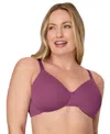 Bali Women's Cotton Collection Underwire T-shirt Bra Df3421 In Purple
