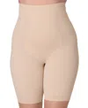 Bali Women's High Waist Ultimate Smoothing Thigh Slimmer Shorts In Red