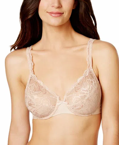 Bali Women's Lace Desire 2 Ply Underwire Comfort Bra In Champagne Nude In Multi