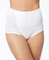 Bali Women's Light Tummy-control Lace Support 2pk Brief Underwear X372 In White