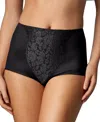 Bali Women's Light Tummy-control Lace Support 2pk Brief Underwear X372 In Black