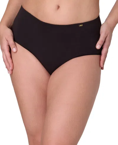 Bali Women's Lux Cotton Essentials Brief Underwear Dflebf In Black