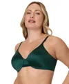 Bali Women's One Smooth U Concealing And Shaping Underwire Bra 3w11 In Green