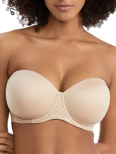 Bali One Smooth U Stay In Place Strapless Bra In Taupe In Grey