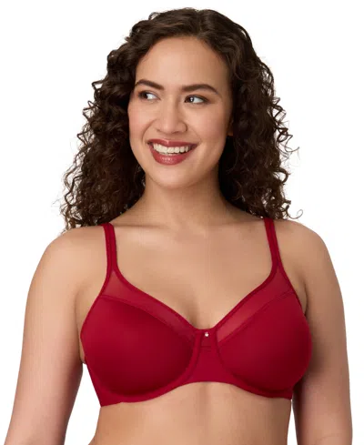 Bali Women's One Smooth U Ultra Light Shaping Underwire Bra 3439 In Burgundy