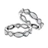 Bali Women's Sterling Geometric Inlaid Band Mop Mother Of Pearl Shell Ring In Silver In Metallic