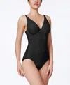 Bali Women's Ultra-light Firm Tummy-control Sheer Lace Body Briefer Df6552 In Black