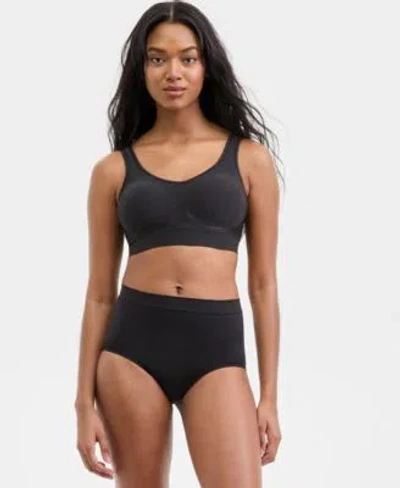 Bali Womens Comfort Revolution Comfortflex Seamless Shaping Bra One Smooth U All Over Smoothing Brief Und In Black