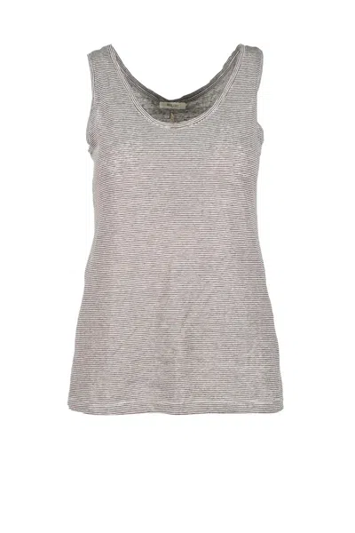 Balia 8.22 Brown/beige Knit Tank Top In Gray