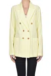 Balia 8.22 Double-breasted Blazer In Yellow