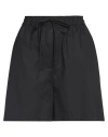 Balia 8.22 Woman Shorts & Bermuda Shorts Black Size 8 Cotton In Black