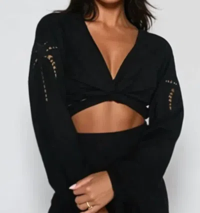 Baliawear Belle Linen Multi-way Blouse In Black