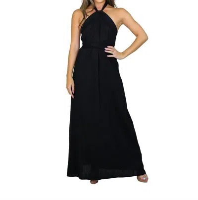Baliawear Linen Maxi Dress In Black