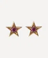 Balint Samad 9ct Gold Altair Mini Ruby Star Stud Earrings In Gold