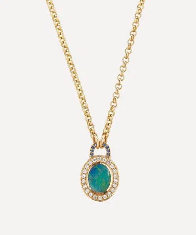 Balint Samad 9ct Gold Orbit Opal Pendant Necklace