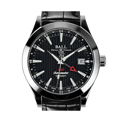 Ball Engineer Ii Gmt Automatic Black Dial Men's Watch Gm2026c-lcj-bk In Silver Tone/black