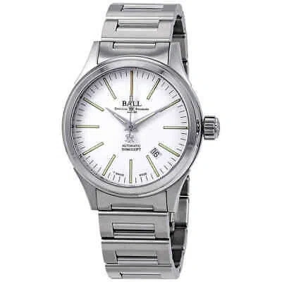 Pre-owned Ball Fireman Automatic White Dial Men's Watch Nm2188c-s1-wh