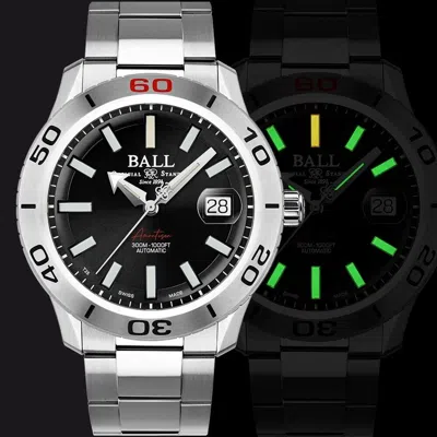 Pre-owned Ball Fireman Necc Ii Dm3090a-s12j-bk Ø42 Mm Automatic 300m