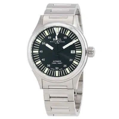 Pre-owned Ball Fireman Night Train Automatic Black Dial Men's Watch Nm2188c-s21-bk1