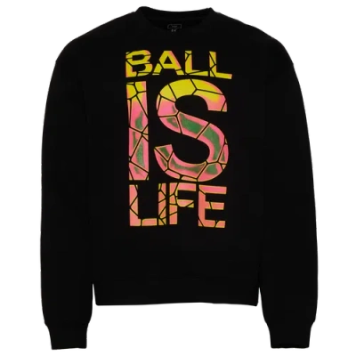 Ball Is Life Mens   Logo Crew In Black/multi