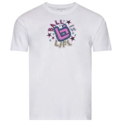 Ball Is Life Mens  Venice T-shirt In White/multi
