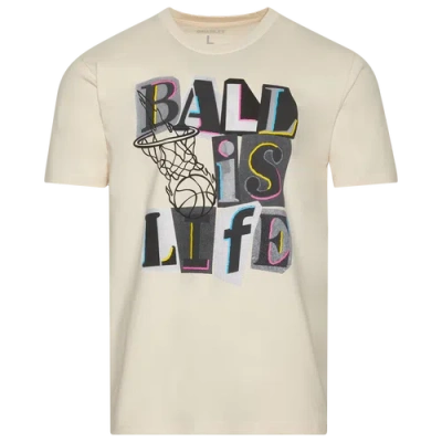 Ball Is Life Mens  Zine T-shirt In Natural/multi