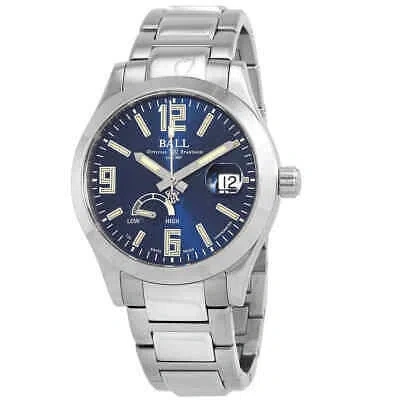 Pre-owned Ball Pioneer Power Reserve Automatic Blue Dial Unisex Watch Pm9026c-scj-be