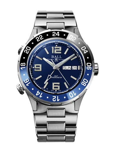Pre-owned Ball Roadmaster Marine Gmt (40mm) Cosc Batman Dg3030b-s1cj-be