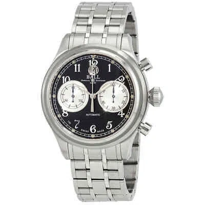 Pre-owned Ball Trainmaster Cannon Chronograph Automatic Men's Watch Cm1052d-s3j-bk