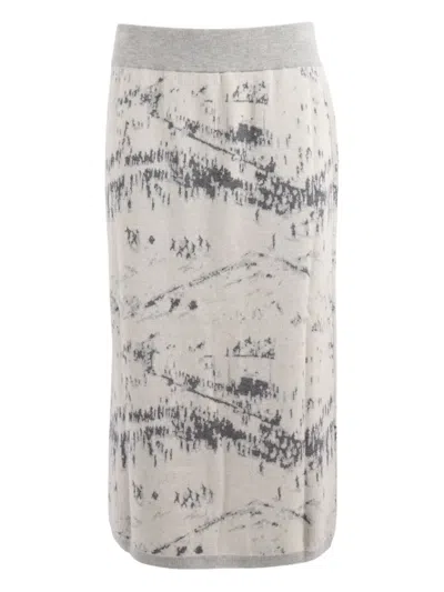 BALLANTYNE ABSTRACT-PRINT SKIRT
