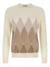 Ballantyne Argyle Sweater Sweaters And Cardigans Beige In Neutral