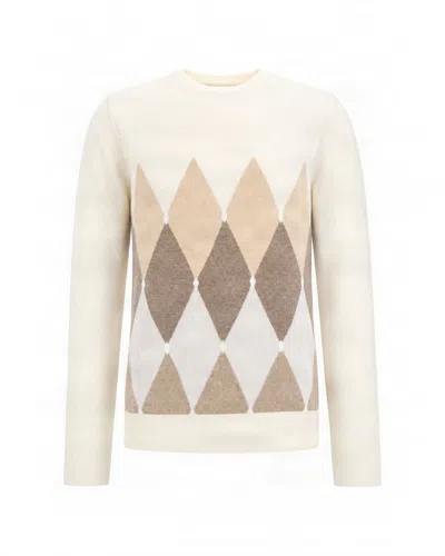 Ballantyne Argyle Crewneck Sweater In Multi