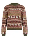 Ballantyne Soft Knit Crew Neck Long Sleeve Sweater In Brown