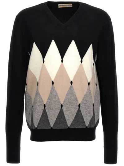 Ballantyne Cotton And Cashmere Sweater Knitwear Blue